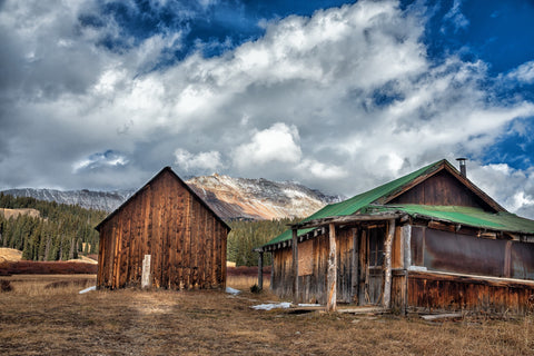 Abandoned Home with Mount Wilson in the Clouds