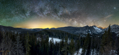 Milky Way Over Longs Peak Pano